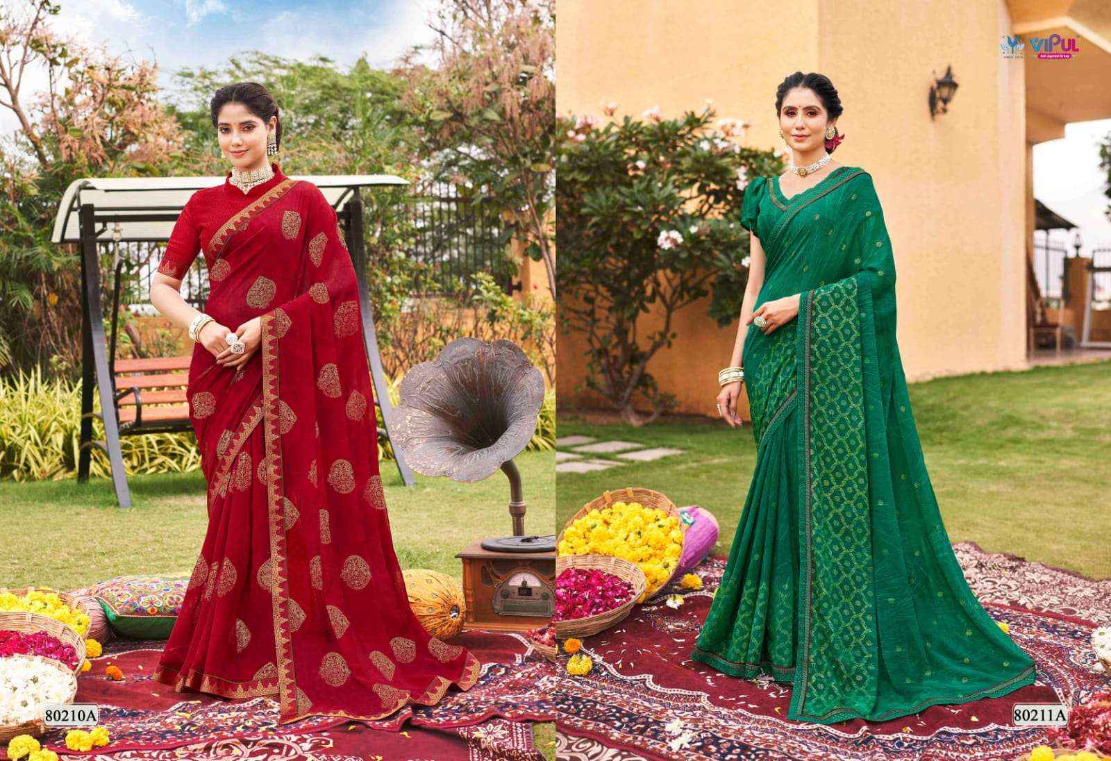 Vipul Sajeeli Georgette Saree 8 pcs Catalogue