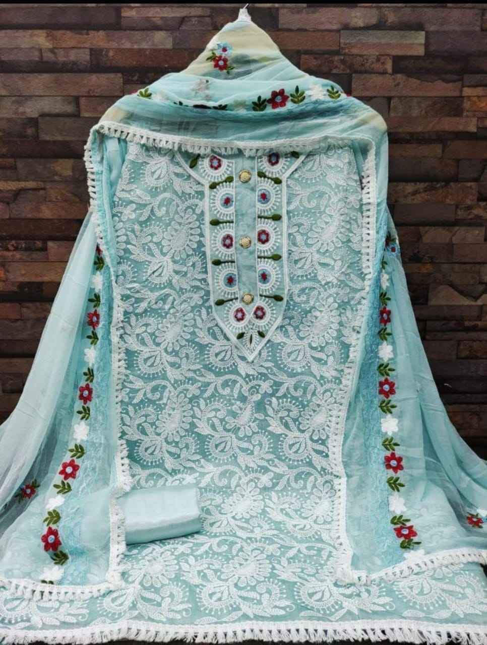 Wholesale Dekho 1 Chanderi Dress Material 4 pcs Catalogue