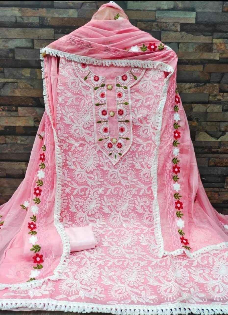 Wholesale Dekho 1 Chanderi Dress Material 4 pcs Catalogue
