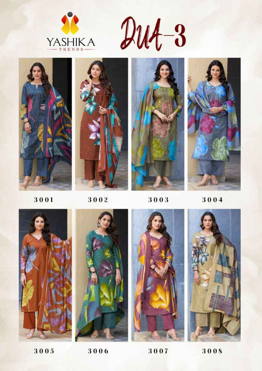 Yashika Trends Dua Vol 3 Cotton Dress Material 8 pcs Catalogue