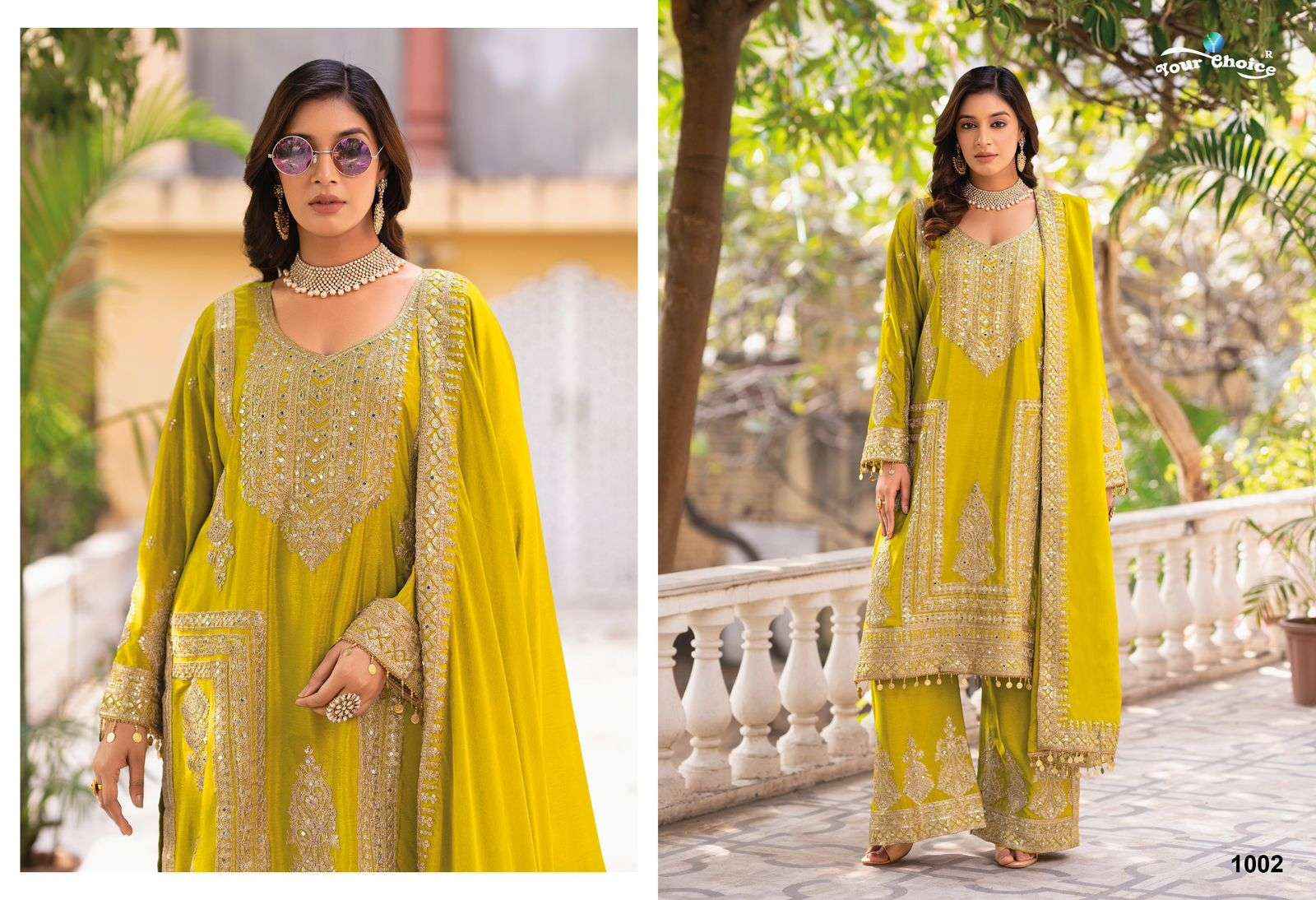 Your Choice Icon Readymade Chinon Dress 4 pcs Catalogue