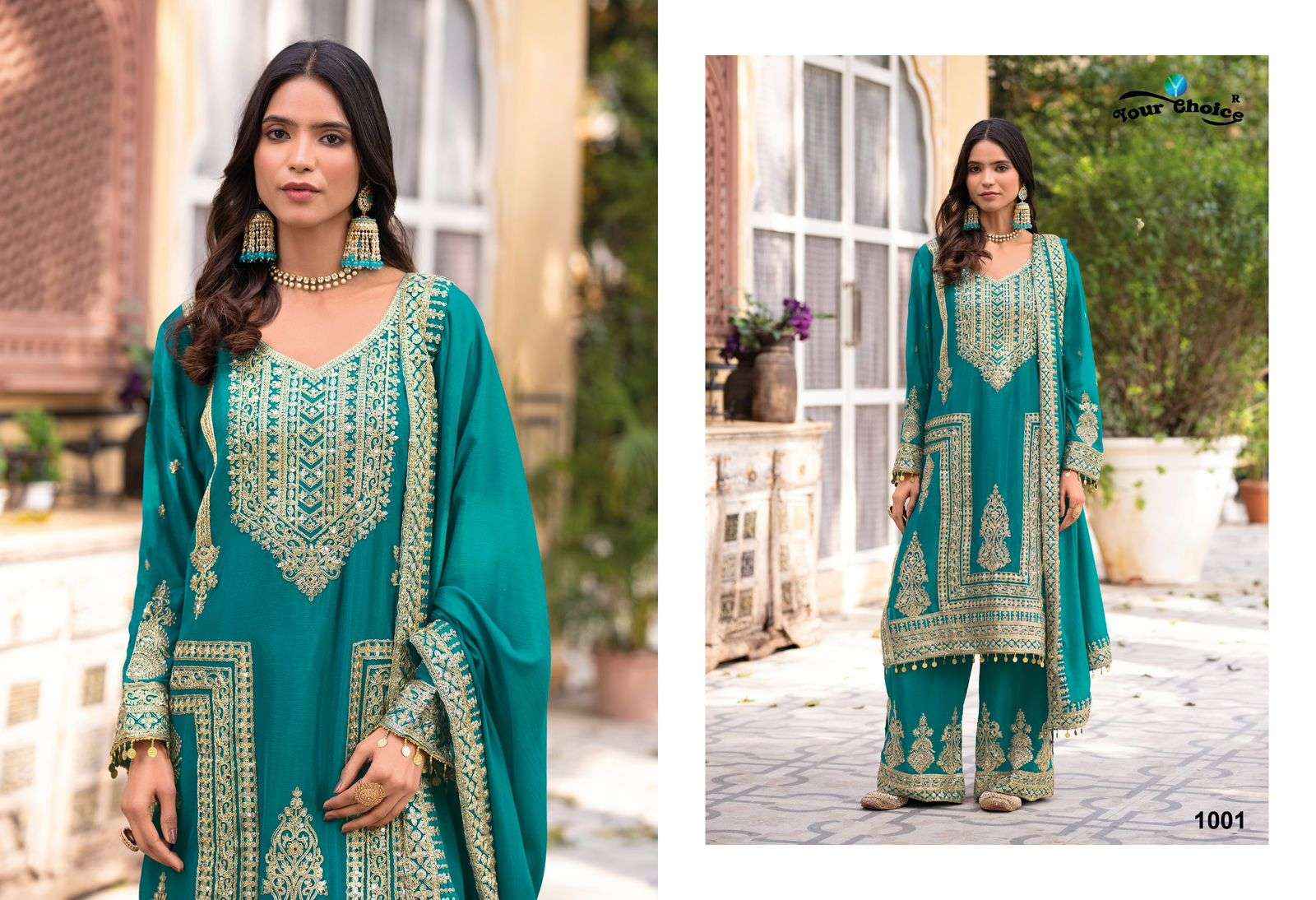 Your Choice Icon Readymade Chinon Dress 4 pcs Catalogue