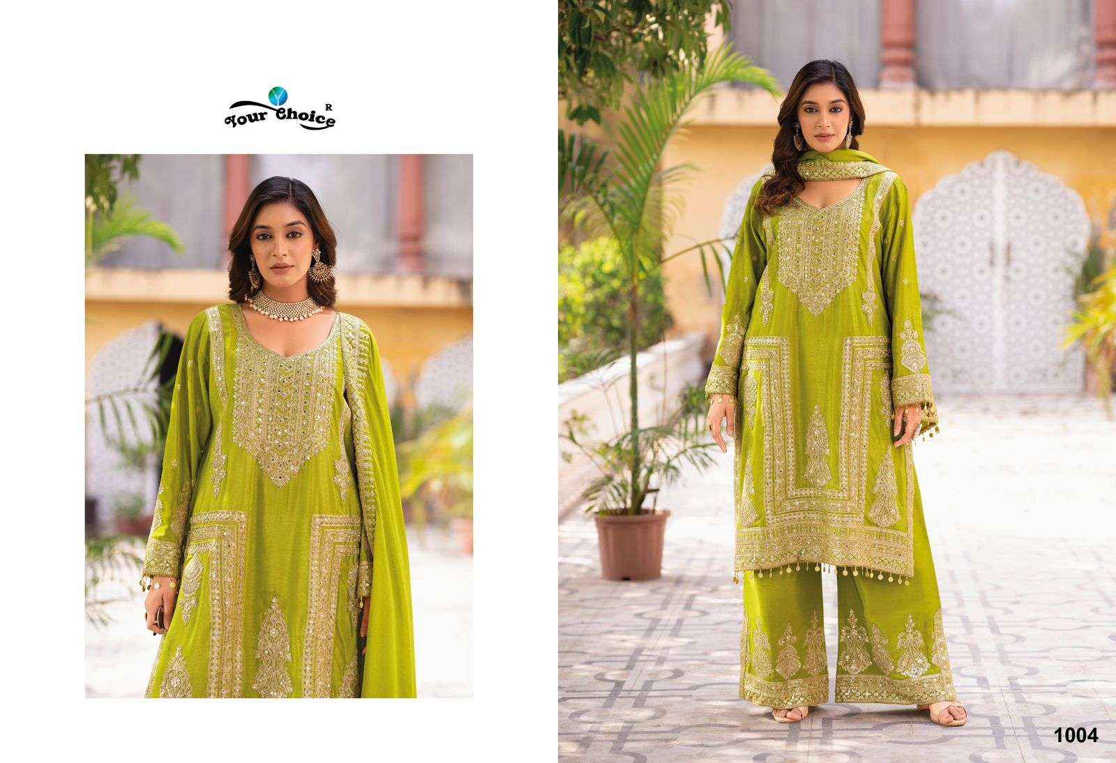 Your Choice Icon Readymade Chinon Dress 4 pcs Catalogue