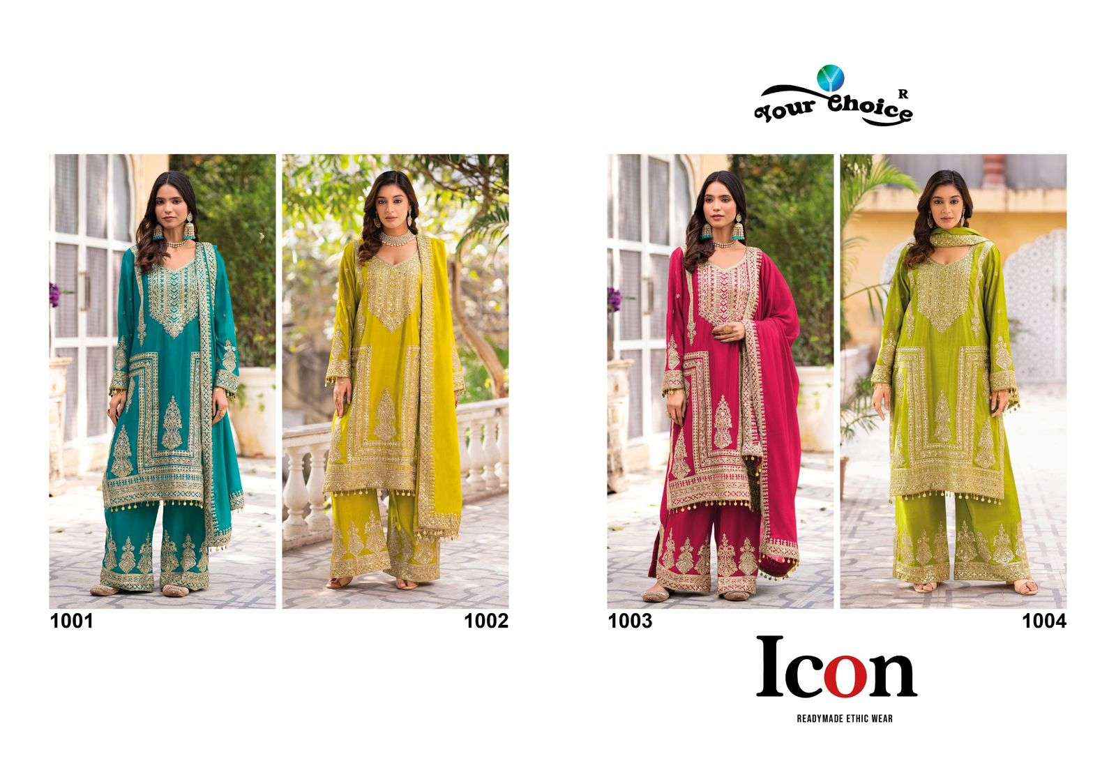 Your Choice Icon Readymade Chinon Dress 4 pcs Catalogue