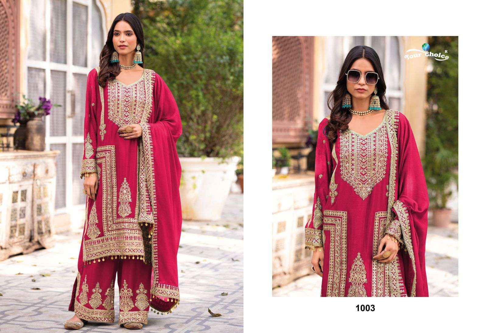 Your Choice Icon Readymade Chinon Dress 4 pcs Catalogue