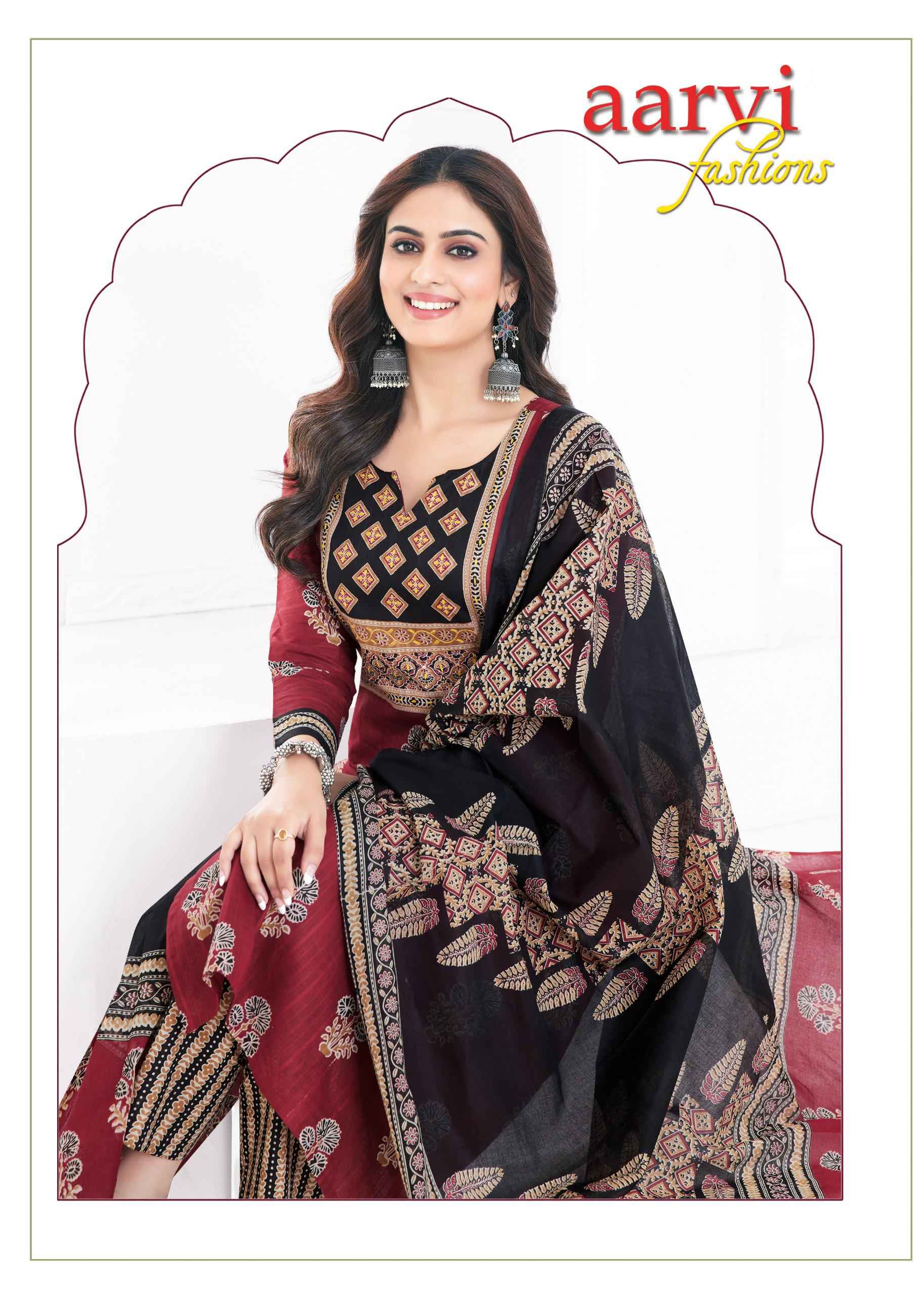 Aarvi Fashion Gamthi Vol 8 Readymade Cotton Dress 8 pcs Catalogue