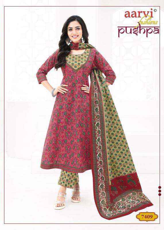 Aarvi Fashion Pushpa Vol 1 Readymade Anarkal Cotton Dress 8 pcs Catalogue