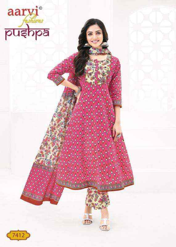 Aarvi Fashion Pushpa Vol 1 Readymade Anarkal Cotton Dress 8 pcs Catalogue