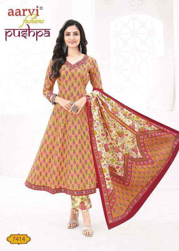 Aarvi Fashion Pushpa Vol 1 Readymade Anarkal Cotton Dress 8 pcs Catalogue