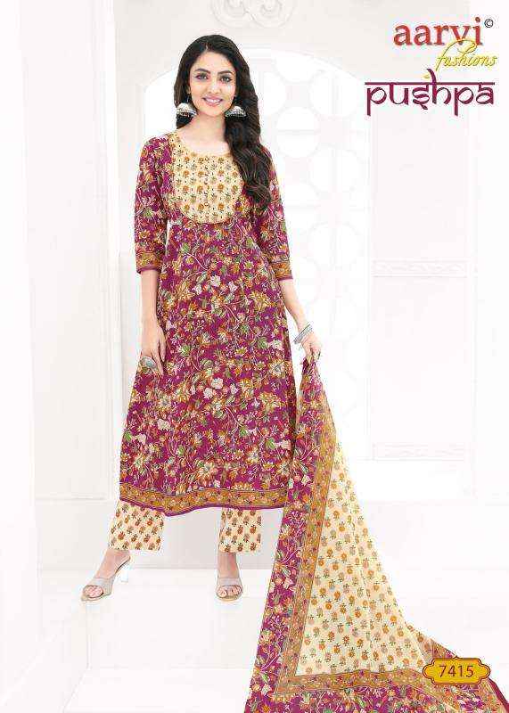 Aarvi Fashion Pushpa Vol 1 Readymade Anarkal Cotton Dress 8 pcs Catalogue