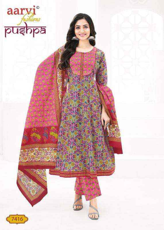 Aarvi Fashion Pushpa Vol 1 Readymade Anarkal Cotton Dress 8 pcs Catalogue