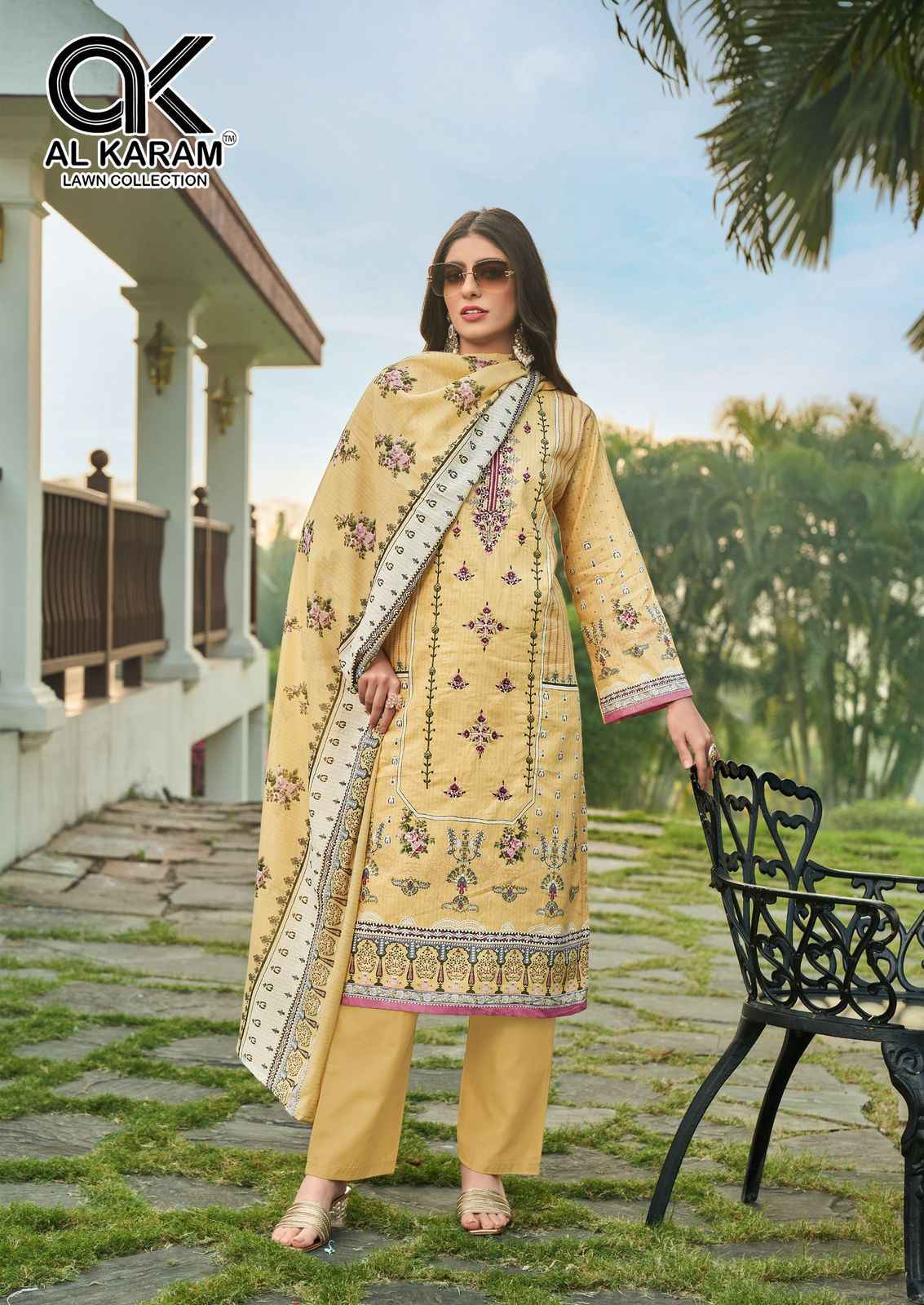 AL Karam Dilshad Lawn Dress Material 6 pcs Catalogue