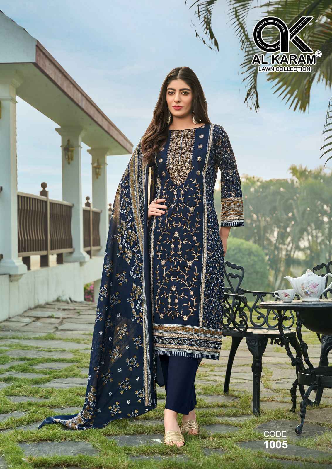 AL Karam Dilshad Lawn Dress Material 6 pcs Catalogue