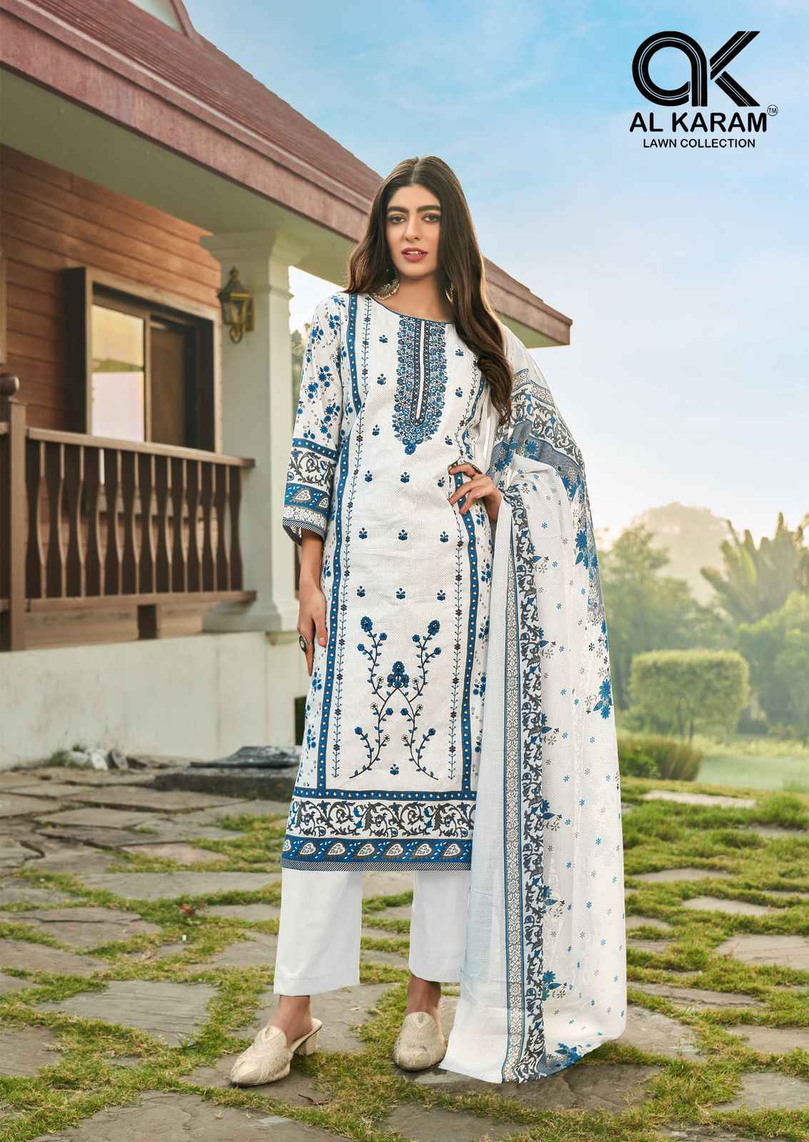 AL Karam Dilshad Lawn Dress Material 6 pcs Catalogue