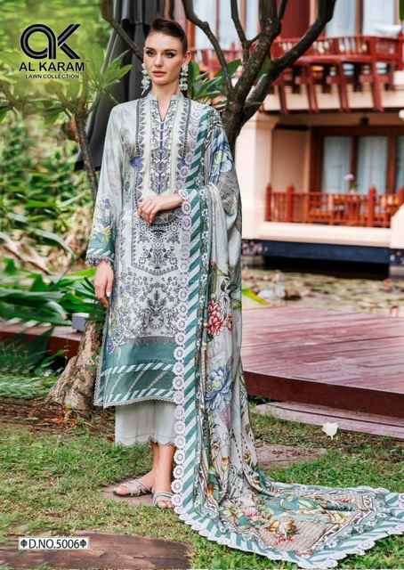 Al Karam Florence Vol 5 Cambric Cotton Dress Material 6 pcs Catalogue