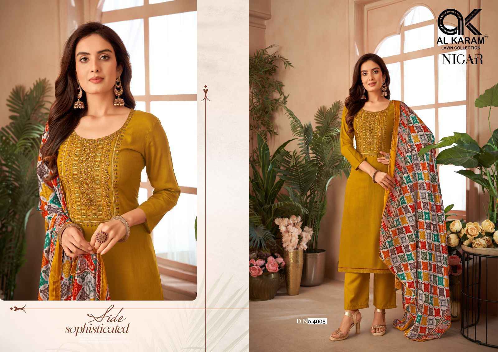Al Karam Nigar Edition 4 Reyon Dress Material 6 pcs Catalogue