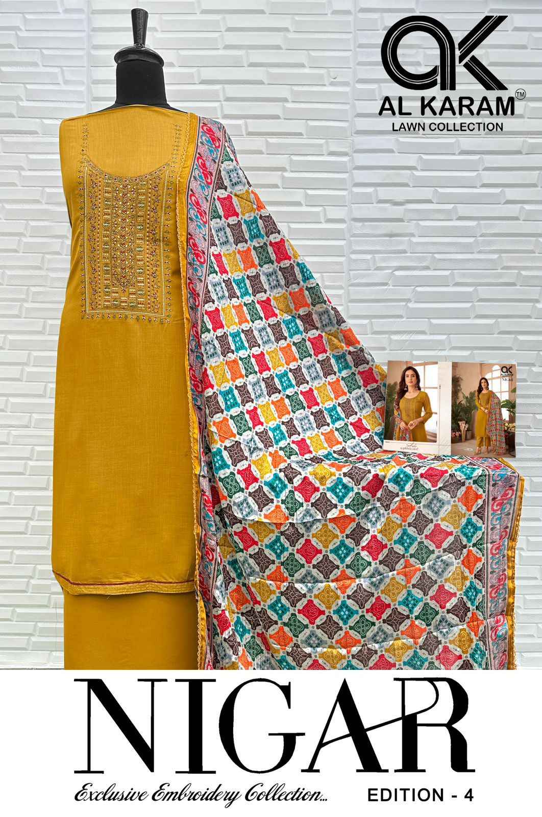 Al Karam Nigar Edition 4 Reyon Dress Material 6 pcs Catalogue