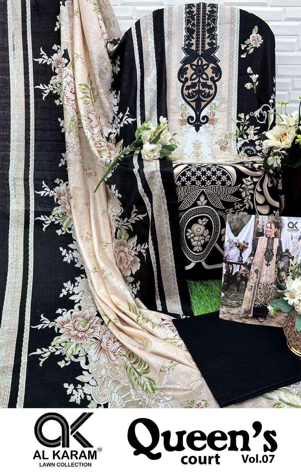 AL Karam Queens Court Vol 7 Cotton Dress Material 6 pcs Catalogue
