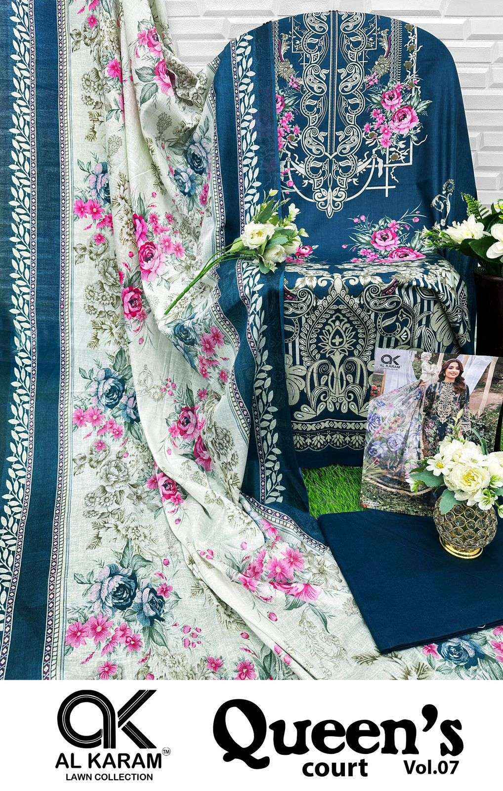 AL Karam Queens Court Vol 7 Cotton Dress Material 6 pcs Catalogue