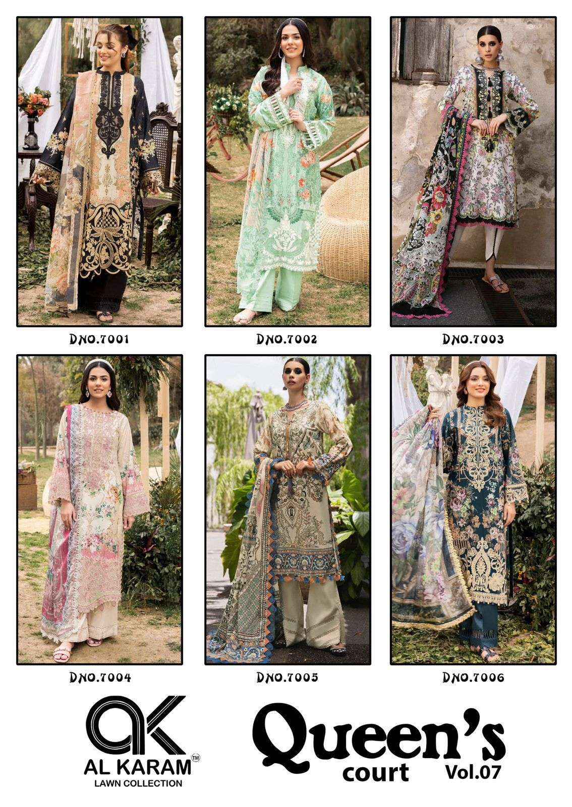 AL Karam Queens Court Vol 7 Cotton Dress Material 6 pcs Catalogue