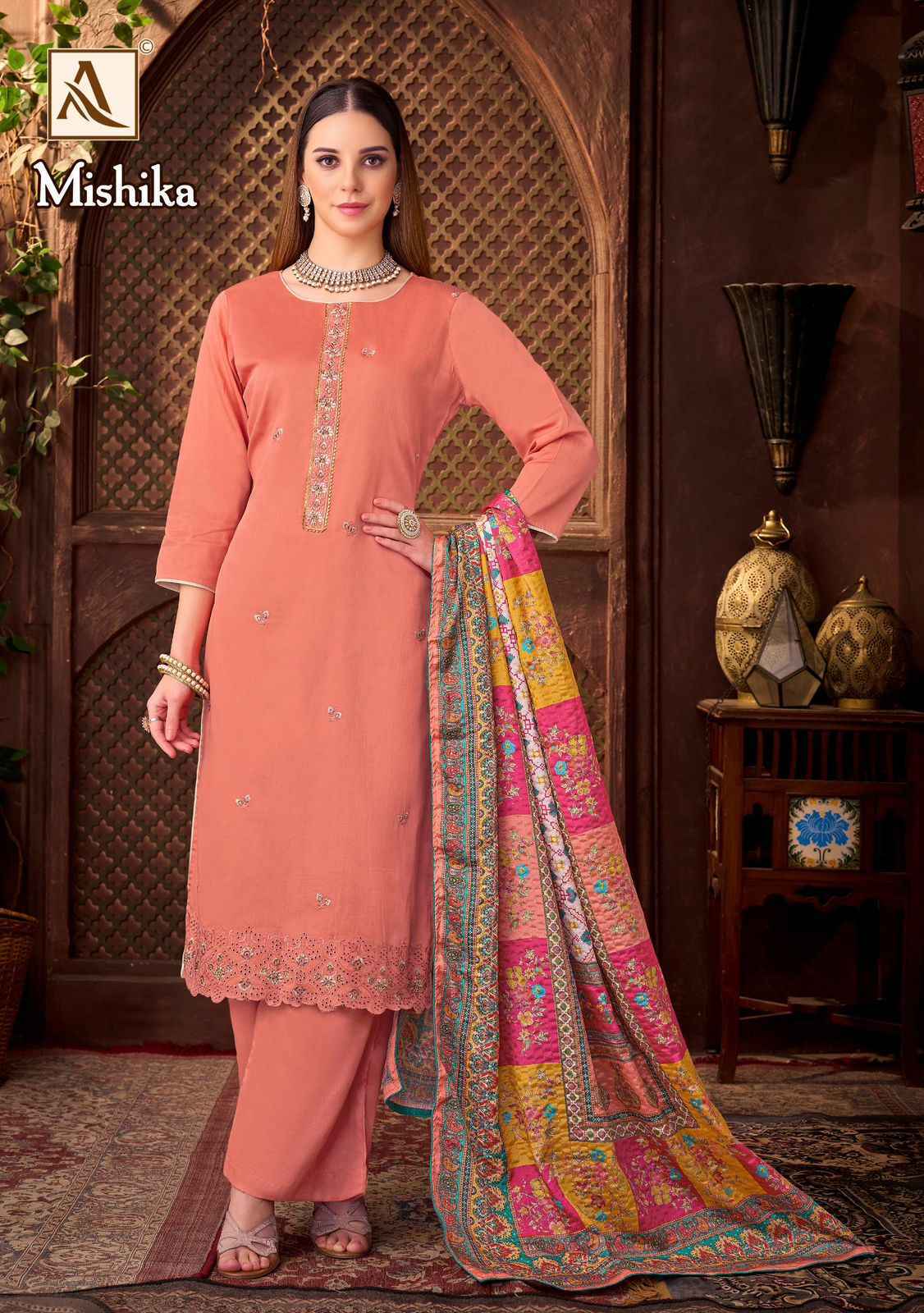 Alok Mishika Zam Cotton Dress Material 6 pcs Catalogue