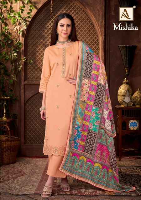 Alok Mishika Zam Cotton Dress Material 6 pcs Catalogue