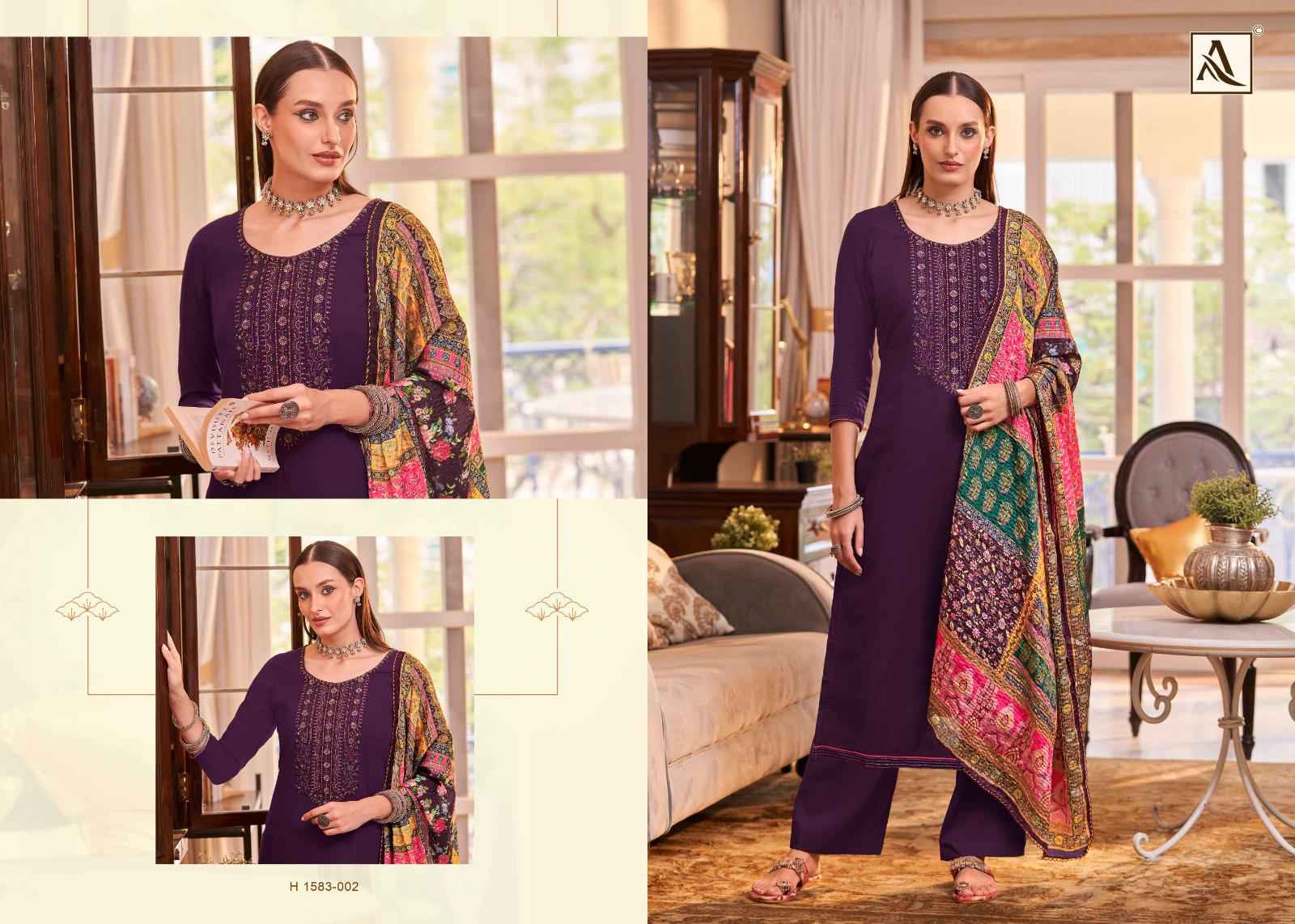 Alok Saundarya Edition 2 Viscose Rayon Dress Material 8 pcs Catalogue