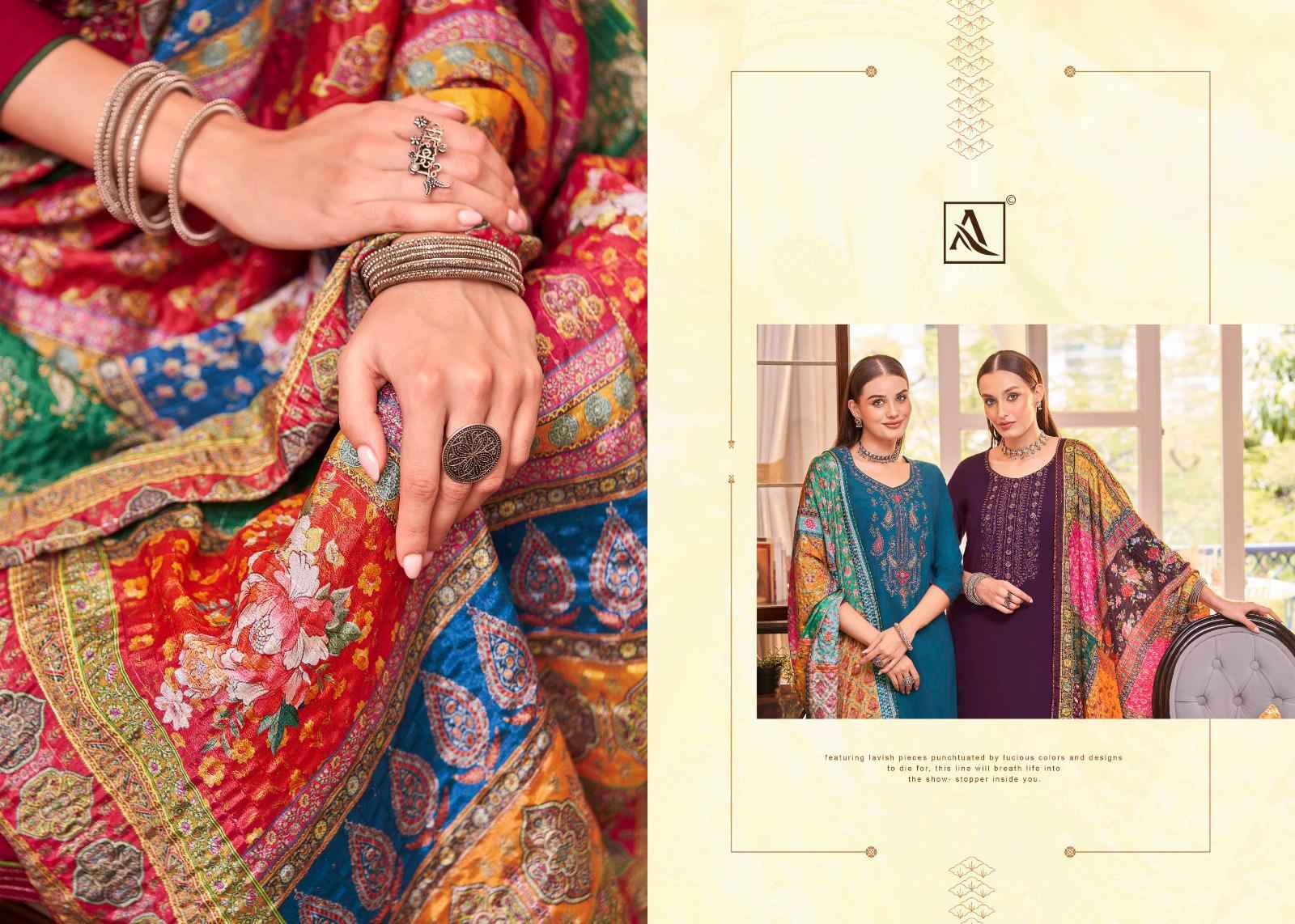 Alok Saundarya Edition 2 Viscose Rayon Dress Material 8 pcs Catalogue