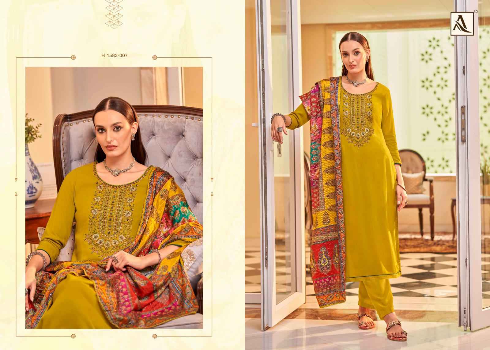 Alok Saundarya Edition 2 Viscose Rayon Dress Material 8 pcs Catalogue