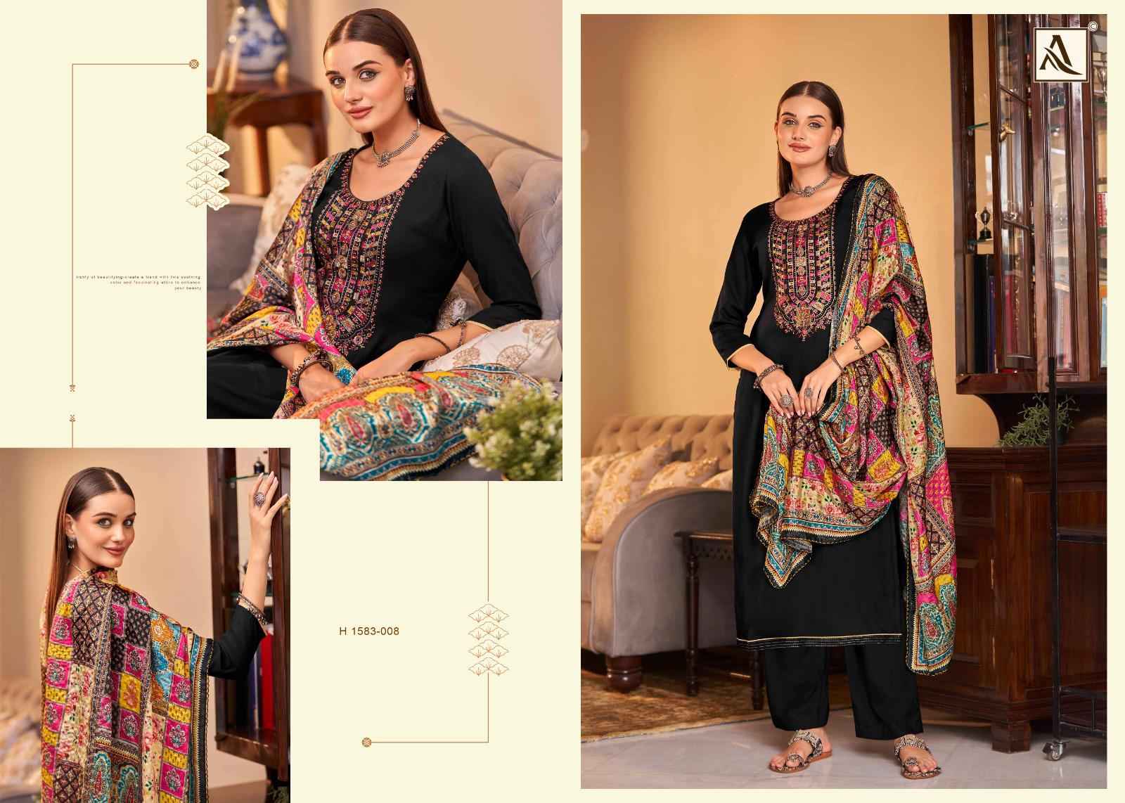 Alok Saundarya Edition 2 Viscose Rayon Dress Material 8 pcs Catalogue