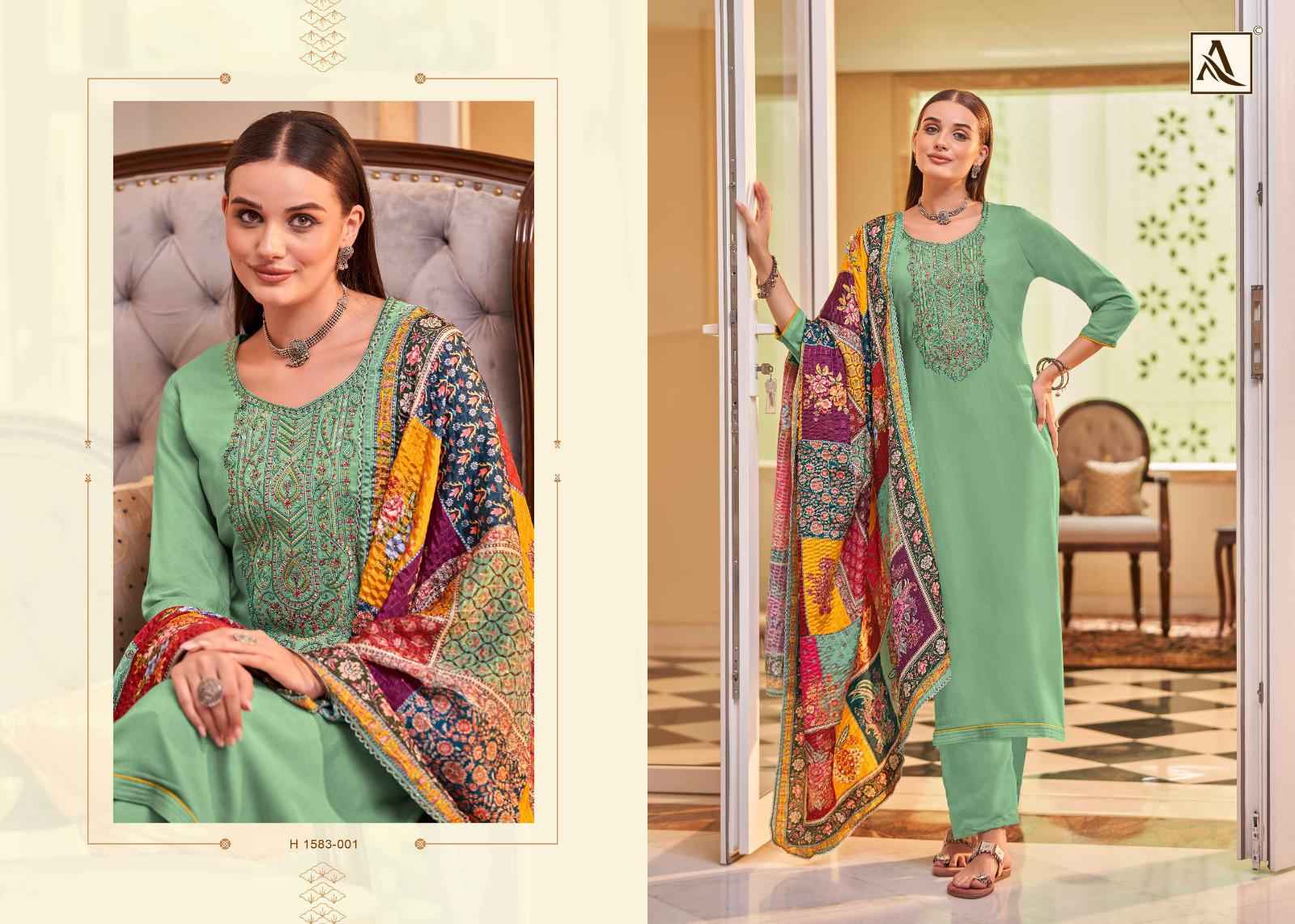 Alok Saundarya Edition 2 Viscose Rayon Dress Material 8 pcs Catalogue