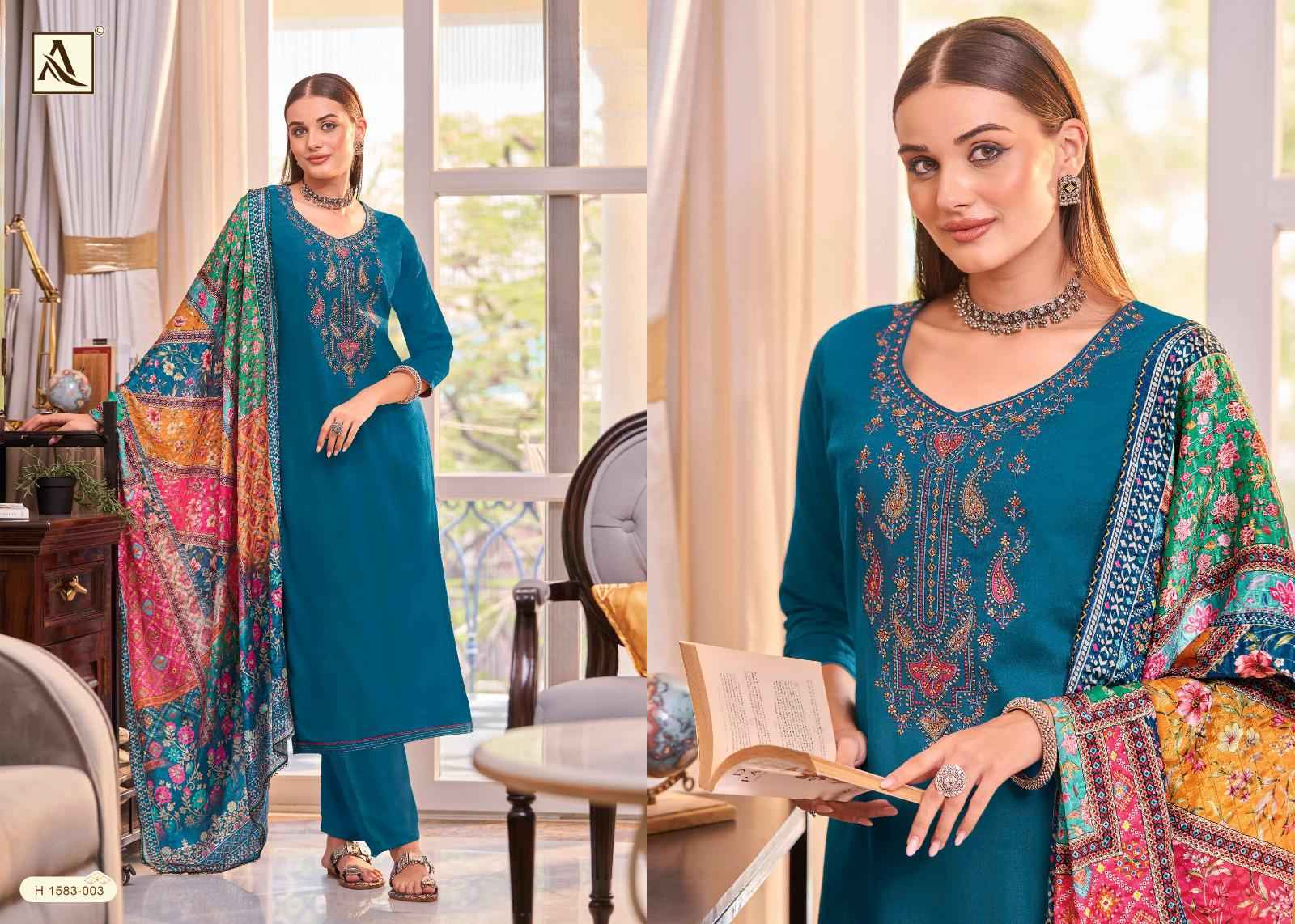 Alok Saundarya Edition 2 Viscose Rayon Dress Material 8 pcs Catalogue
