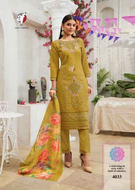 Anju Fabrics Sayara Vol 2 Shimmer Kurti Combo 5 pcs Catalogue