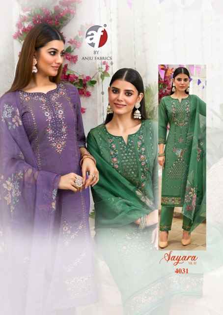 Anju Fabrics Sayara Vol 2 Shimmer Kurti Combo 5 pcs Catalogue