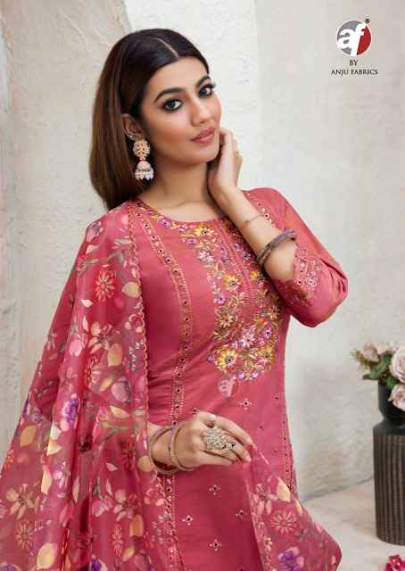 Anju Fabrics Sayara Vol 2 Shimmer Kurti Combo 5 pcs Catalogue