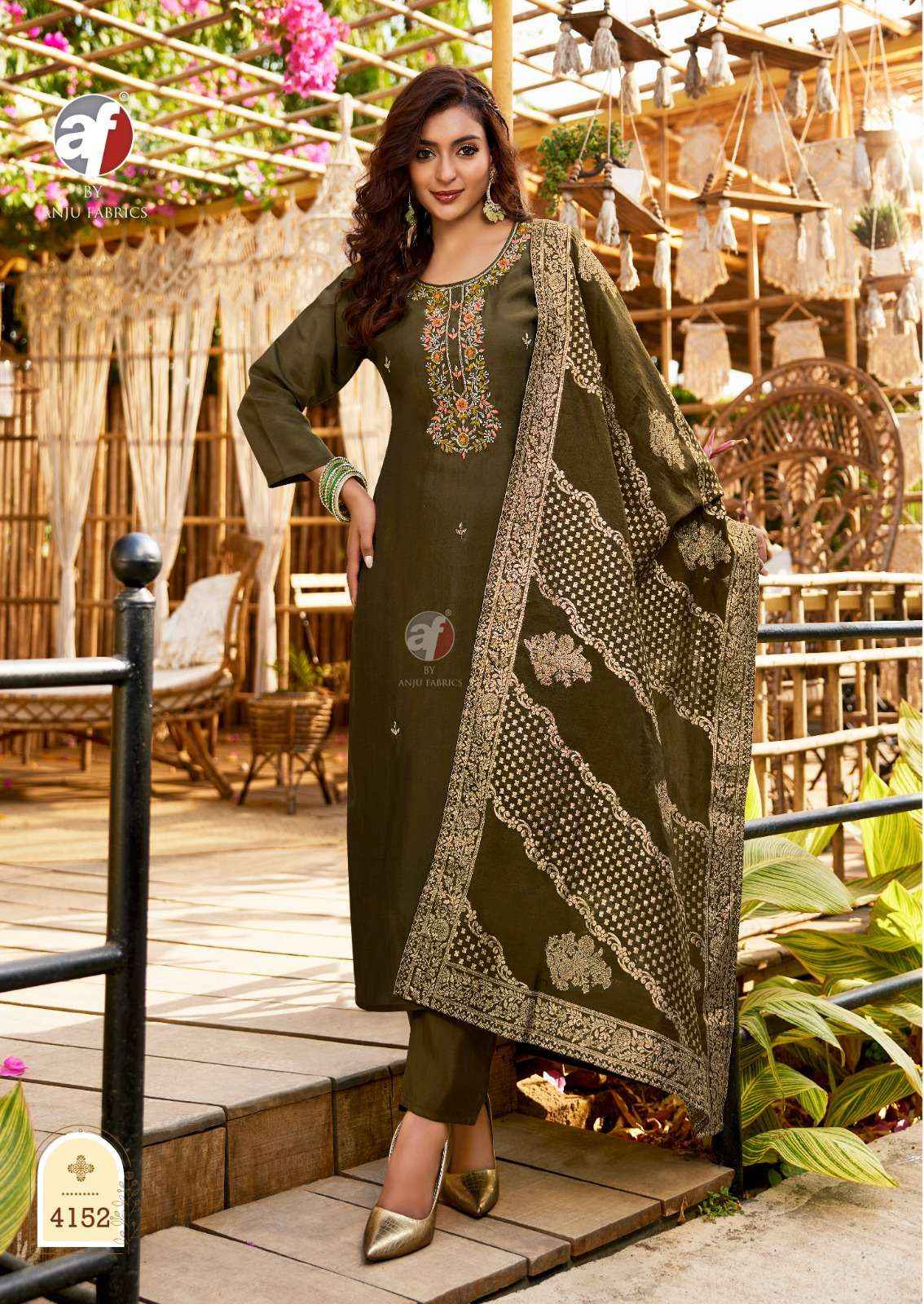 Anju Fabrics Vastra Vol 5 Readymade Silk Dress 6 pcs Catalogue