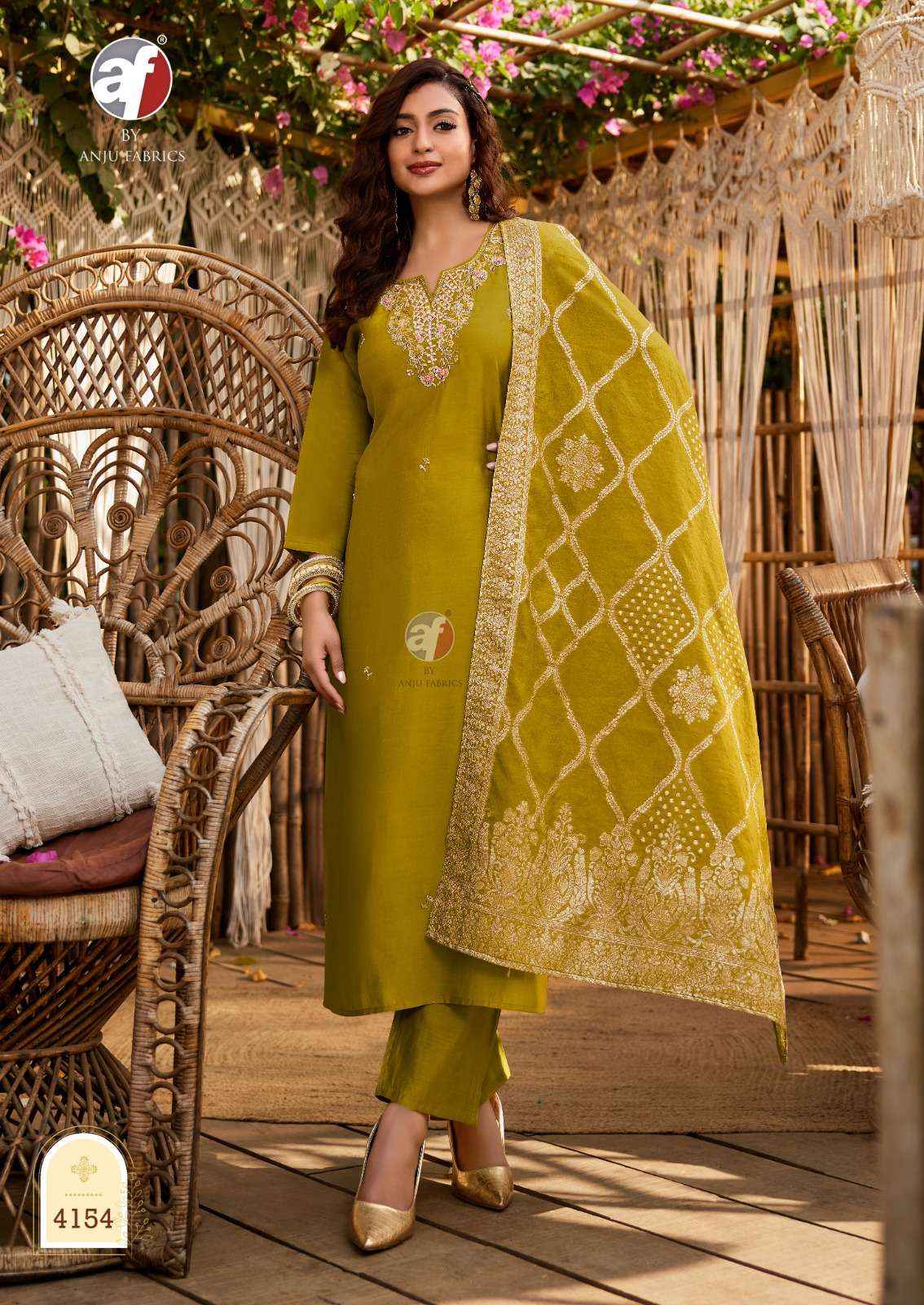 Anju Fabrics Vastra Vol 5 Readymade Silk Dress 6 pcs Catalogue