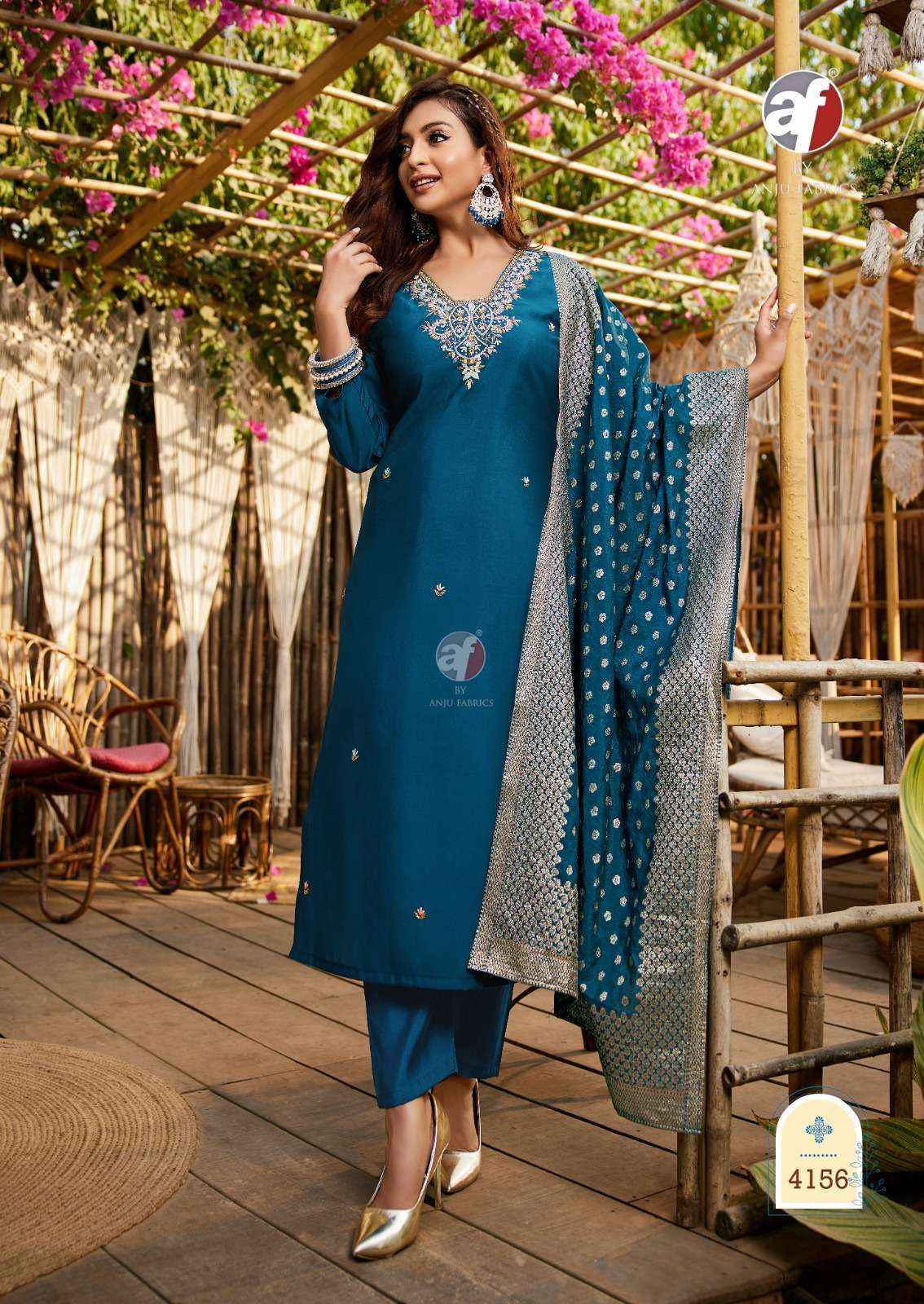 Anju Fabrics Vastra Vol 5 Readymade Silk Dress 6 pcs Catalogue