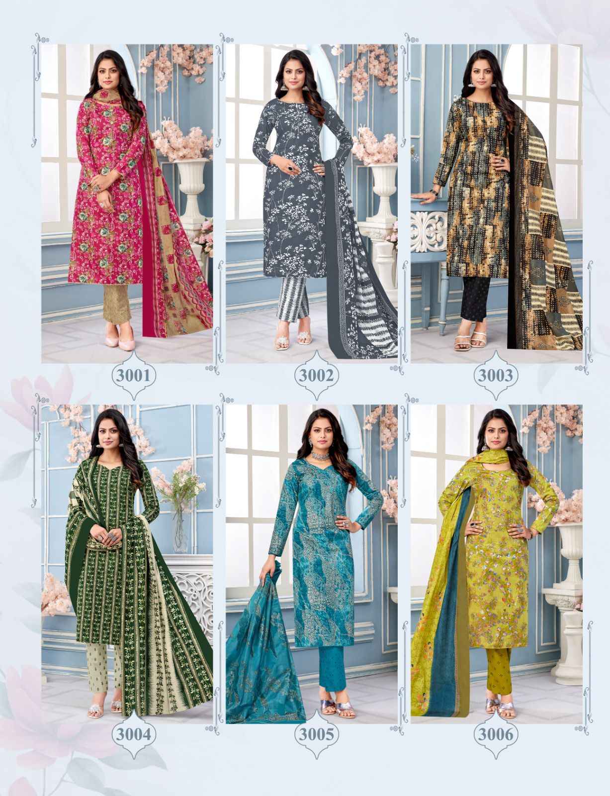 Balaji Trendy Cottons Vol 3 Cotton Dress Material 12 pcs Catalogue