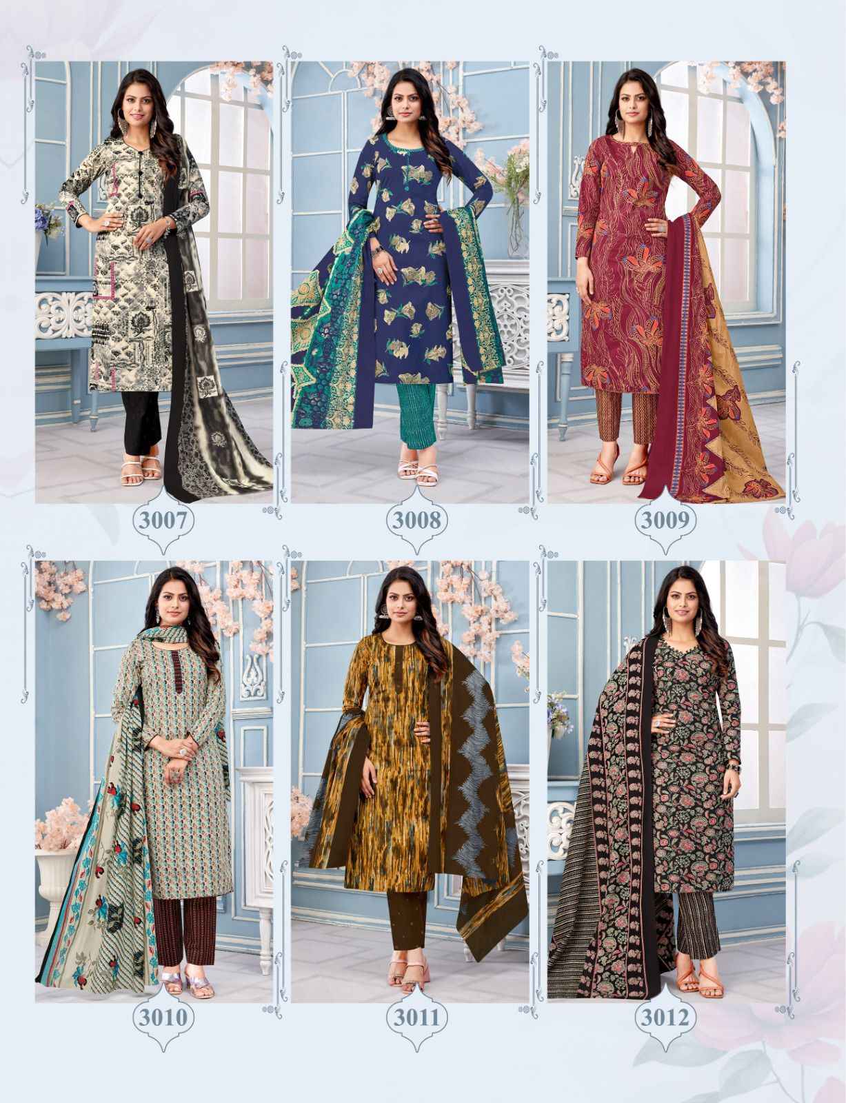 Balaji Trendy Cottons Vol 3 Cotton Dress Material 12 pcs Catalogue