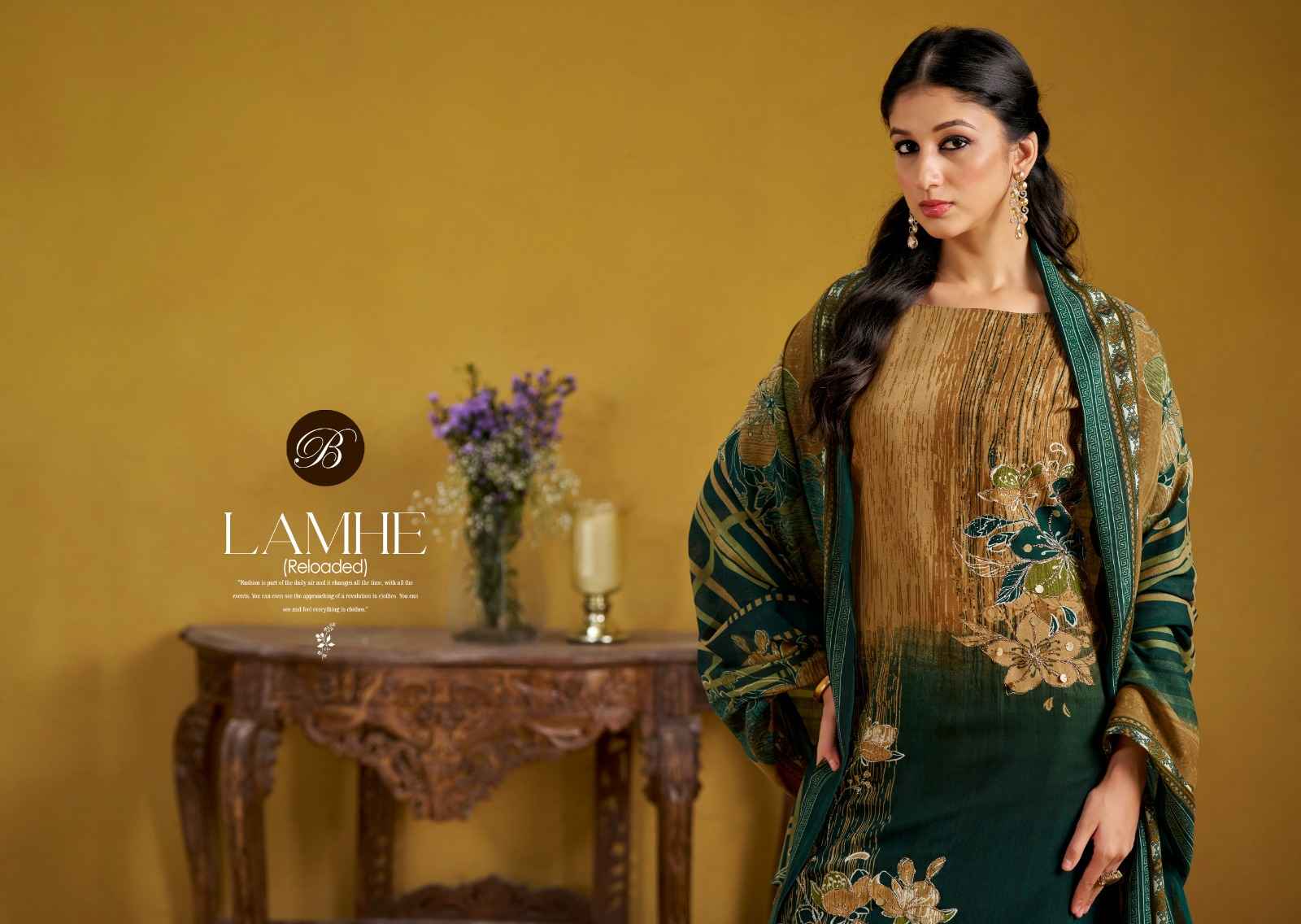Belliza Lamhe Reloaded Viscouse Reyon Dress Material 6 pcs Catalogue