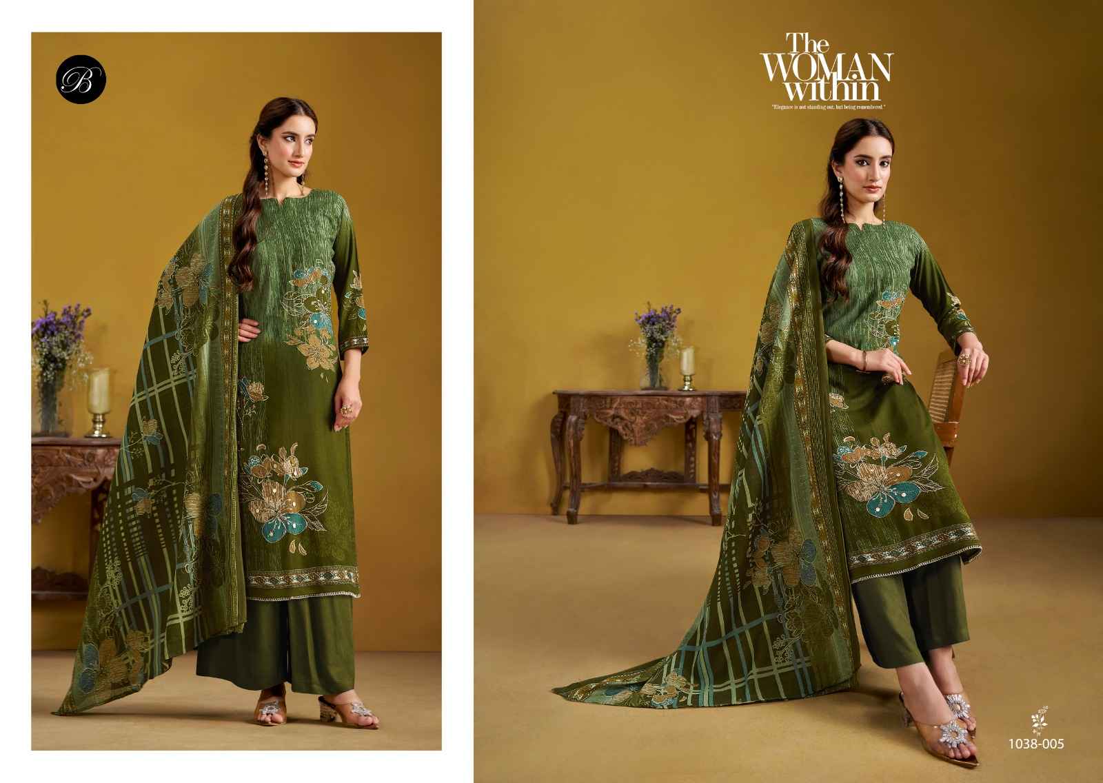 Belliza Lamhe Reloaded Viscouse Reyon Dress Material 6 pcs Catalogue