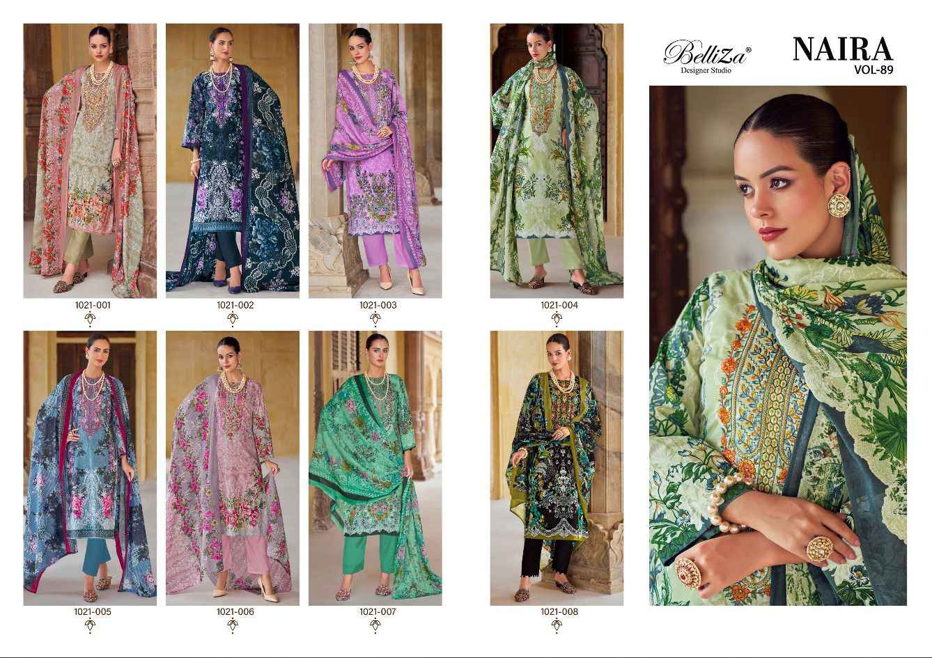 Belliza Naira Vol 89 Cotton Dress Material 8 pcs Cataloge