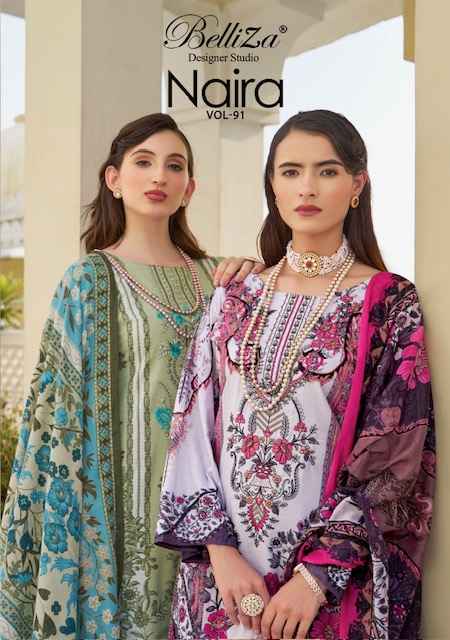 Belliza Naira Vol 91 Cotton Dress Material 8 pcs Cataloge