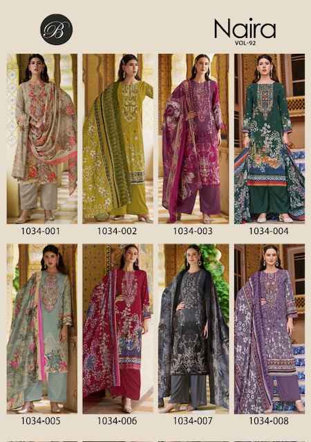 Belliza Naira Vol 92 Cotton Dress Material 8 pcs Cataloge