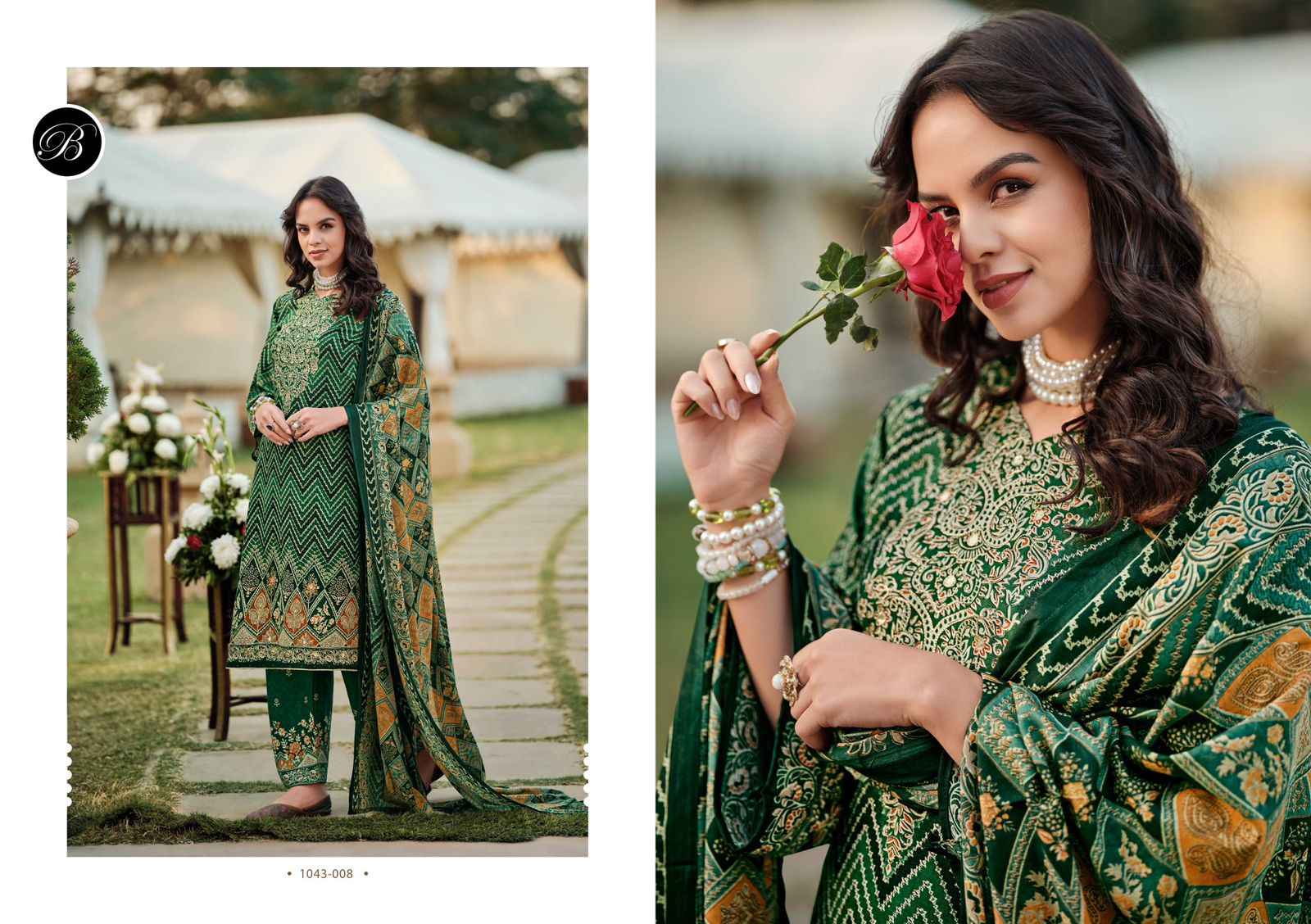 Belliza Shaheen Vol 3 Viscouse Reyon Dress Material 8 pcs Catalogue