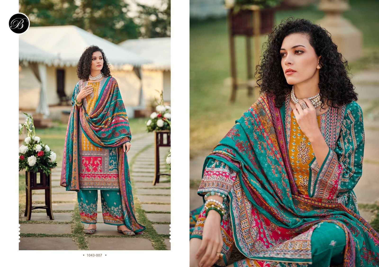 Belliza Shaheen Vol 3 Viscouse Reyon Dress Material 8 pcs Catalogue