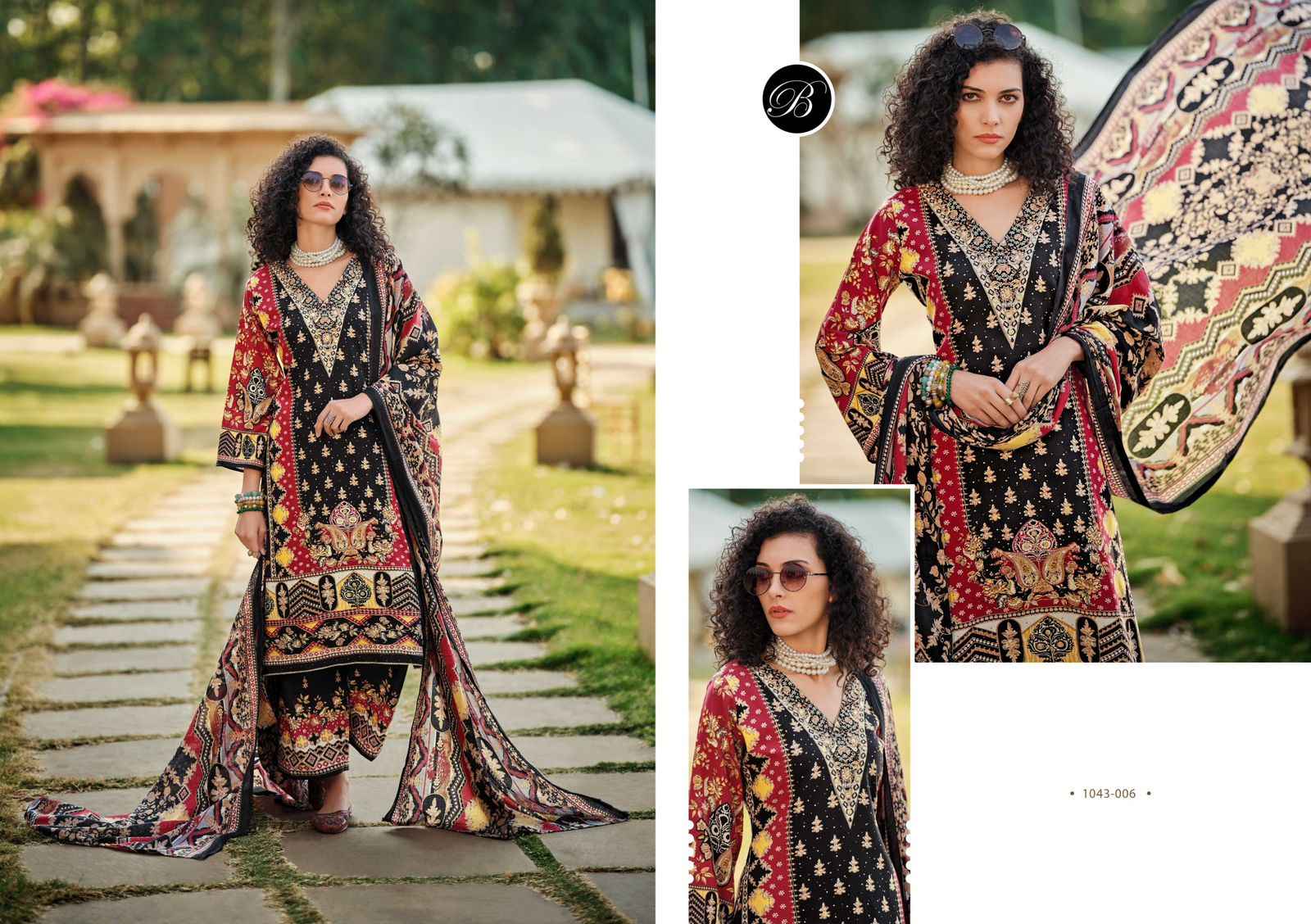 Belliza Shaheen Vol 3 Viscouse Reyon Dress Material 8 pcs Catalogue