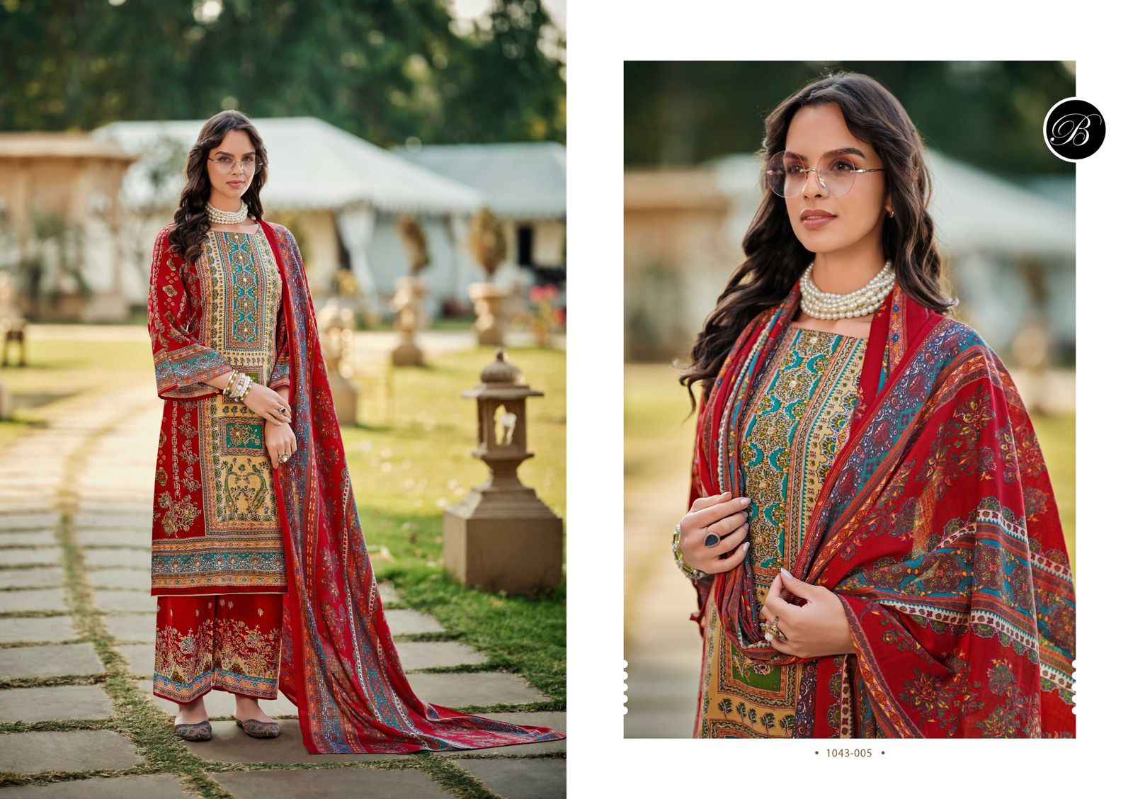 Belliza Shaheen Vol 3 Viscouse Reyon Dress Material 8 pcs Catalogue