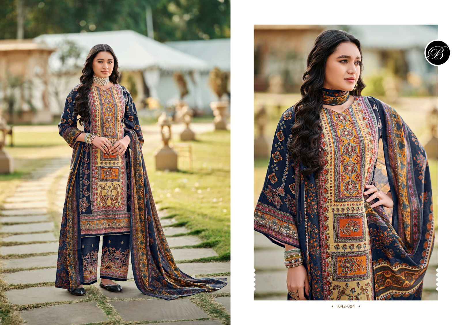 Belliza Shaheen Vol 3 Viscouse Reyon Dress Material 8 pcs Catalogue